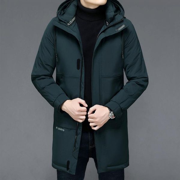 

men's down & parkas more men in the winter long hooded cotton-padded clothes fashion leisure and outdoor warm jacket coat, Black