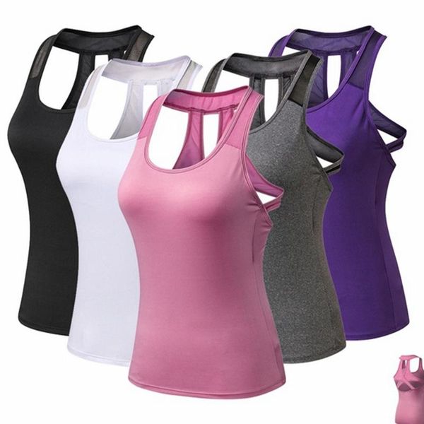 

women sleeveless yoga vest sport singlet women athletic fitness sport tank gym running training yoga shirts, White;red