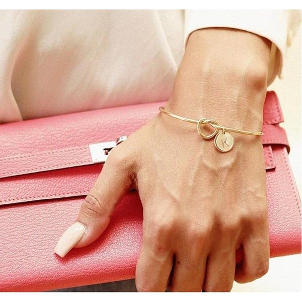 

knotted bangle with 26 letters you will be my bride sqcugx new_dhbest, Black