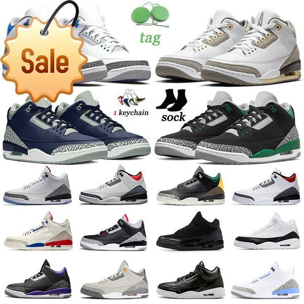 

jumpman 3 basketball shoes racer blue 3 3s sneakers mens cool grey a ma maniere unc trainers knicks laser orange denim red black cement pure