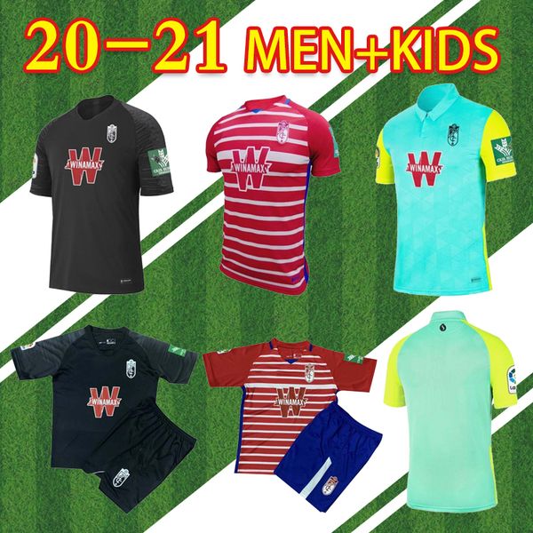 

2020 new granada maillot de foot 19 20 granada club de fútbol jersey #18 joselu #15 pedro #11 machis soldado puertas soccer football shirt, Black;yellow
