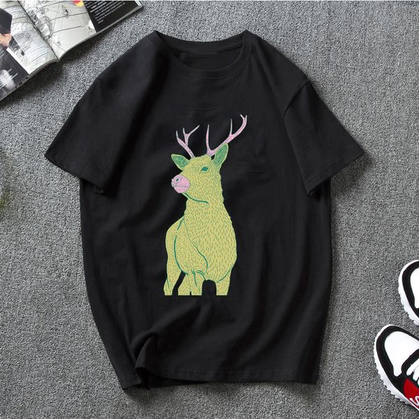 

deerr drawing style t-shirt men t shirt woman vintage tee shirt femme harajuku sport hooded sweatshirt hoodie