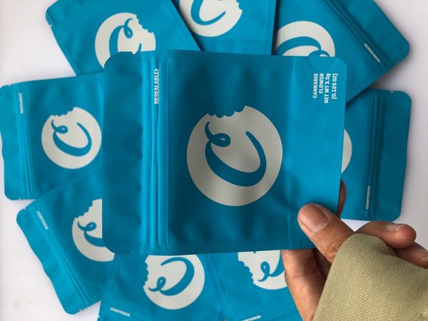 

solid empty mylar bags nerds blue cookies label bags and stickers flavors hologram bag edibles 3.5g bbyed nana_shop, Pink;blue