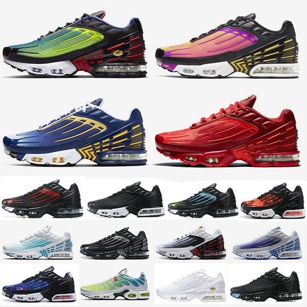 

fashion tuned mercuial tn plus 3 mens running shoes deep royal crimson red blue-pink black white tns 3s sports trainers sneakers