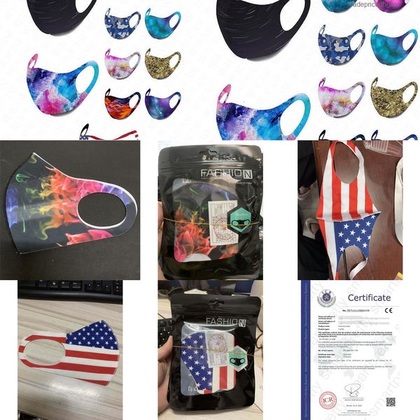 

factory2m4jflag summer mask fashion tie-dye camouflage printed breathable dustproof protective washable reusable face masks d