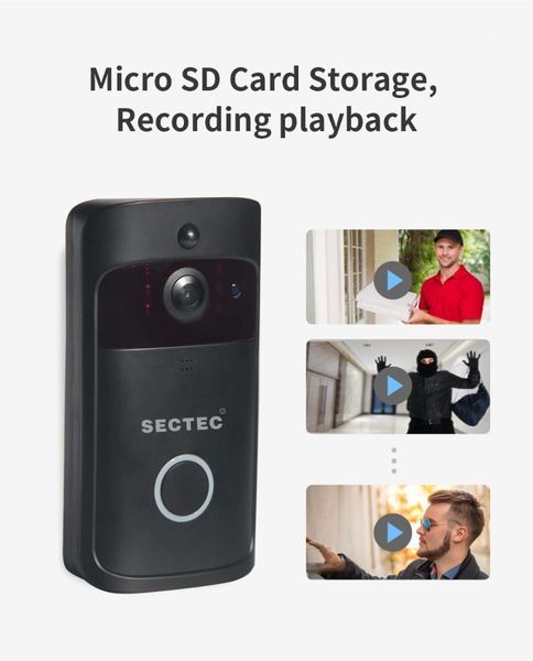 

doorbells wireless wifi video door phone home security camera doorbell alarm remote control baby monitor night vision safely1
