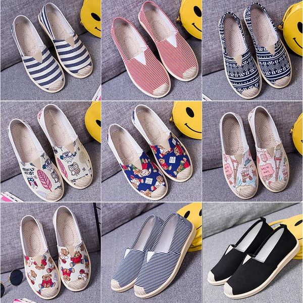 

оптовая женщины ретро урожай дама квартира обувь женской повседневной эспадрильи обувь для девушек дышащей zapatos de mujer, Black