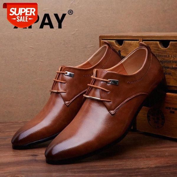 

xpay new classic leather men brogues shoes lace-up bullock business dress men oxfords shoes male formal #ow9f