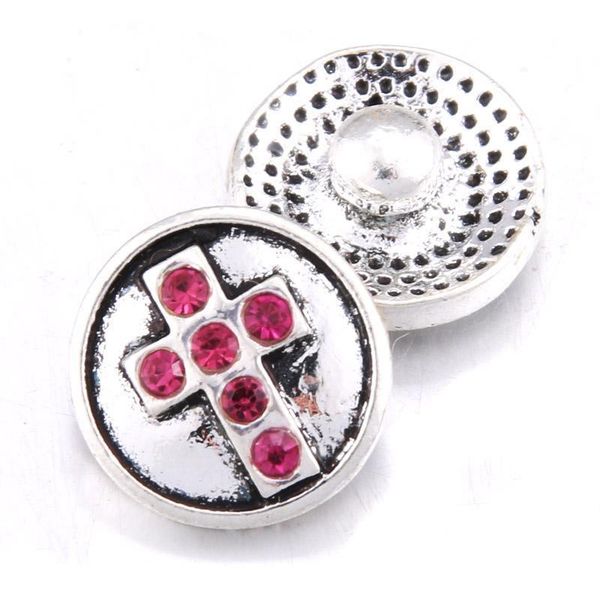

10pcs lot faith cross snap jewelry 12mm snap buttons with rhinestone charm button fit snap bracelets bangles for women jewelry h bbyduj