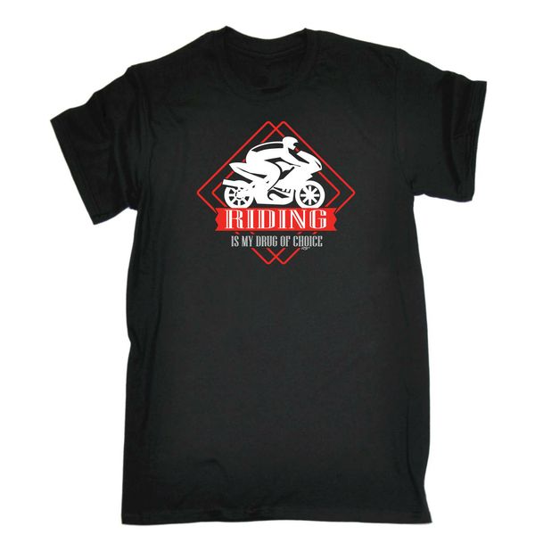 

забавный новизна tee мото езда is my drug of choice прохладный повседневная pride мужчины мода спорт толстовка с капюшоном толстовка футболк