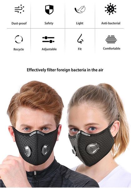 

anti-pollution stock pm2.5 now us sport mask anti-dust activated carbon filter effect &gt;95% mtb bike cycling face bal5