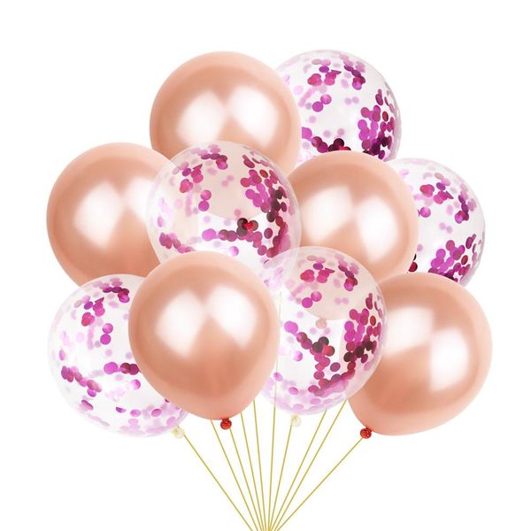 

rose gold latex confetti balloon set star foil balloons wedding party decoration baby shower birthday christmas party supplies bbyrwu