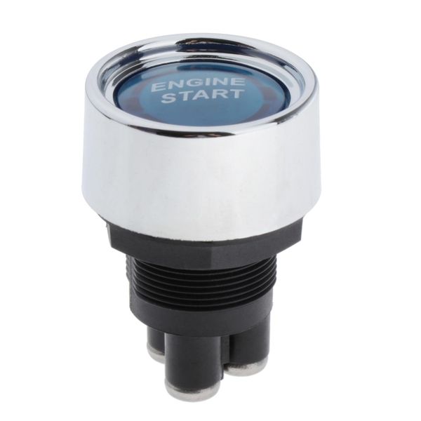 

push button blue illuminated 12v starter switch engine start modification, dc 50a, easy to install, universal fit for all vehicles