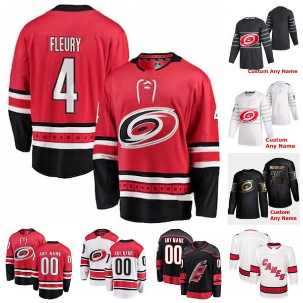 

custom haydn fleury jaccob slavin martinook justin williams anton forsberg brock mcginn 2020 hockey jerseys stitched, Black;red