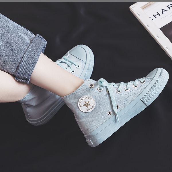 

canvas women's shoes 2020 spring new flat casual color women's vulcanize shoes trend comfortable canvas women sneakers female 1020, Black;white