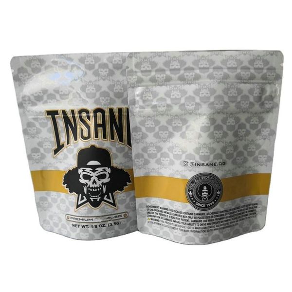 

3.5g mylar bags insane bag smell proof bags vape packaging for dry herb vaporizer mylar zipper bag bbyjyl bdebaby