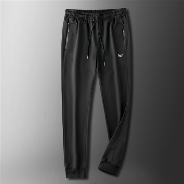 

sports new korean loose large men's size health high waist casual pants, Black