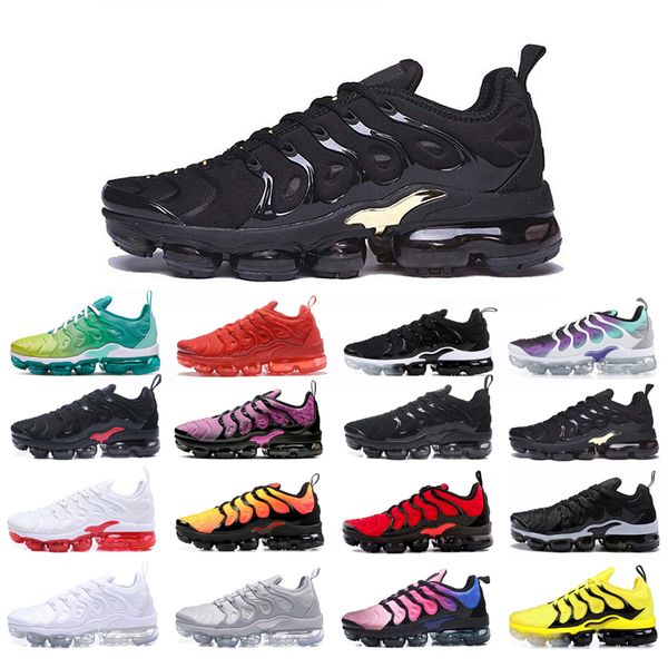 

plus running shoes for man runner sunset lime red black aurora green blue fury cool grey hyper violet bumblebee bred grape sneakers wholesal
