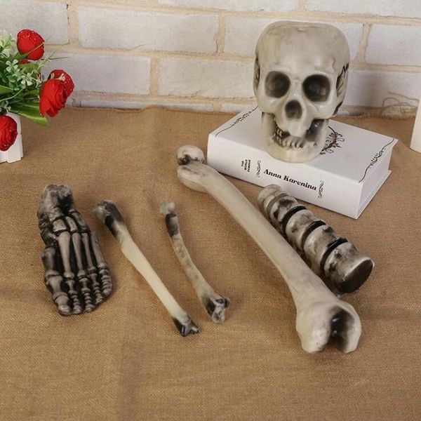 

sxoro halloween plastic bone simulation toyprop toybag human props simulation plastic toy skull bone model decoration bewitched skull qepof