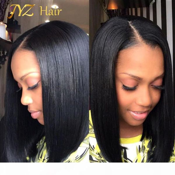 

jyz layered human hair bob wig for black women glueless lace front human hair bob wigs with side bangs full lace short wigs, Black;brown