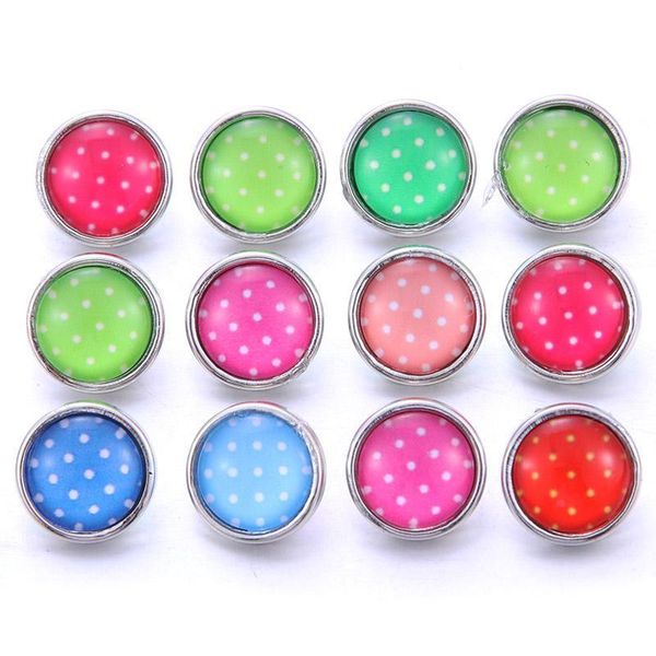 

10pcs lot mix style resin 12mm snap button jewelry fit snap bracelet earrings necklace 12mm snap buttons for button jewelry h bbyakt