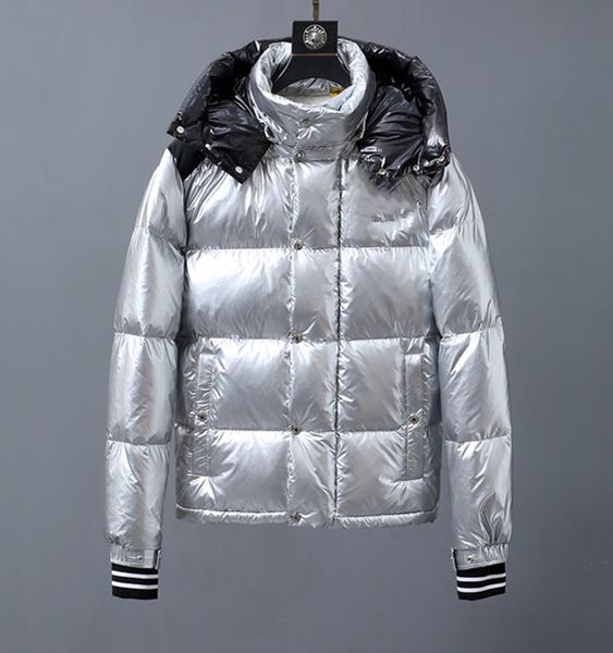 

2021 new men and women windproof down hooded winter down jacket winter warm coat man ultralight goose down jacket doudoune homme, Black