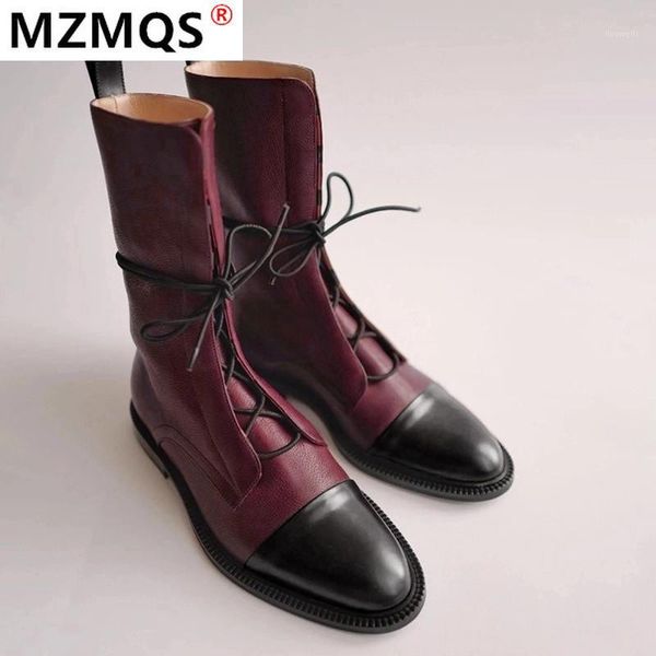 

boots 2021 women's shoes warm square heels low and calf laces casual long winter fashion pointy boots1, Black
