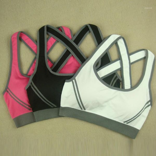 

gym clothing arrival women girl stretch athletic sports bras tank seamless racer back fitness bra autumn summer indoor gym1, White;black