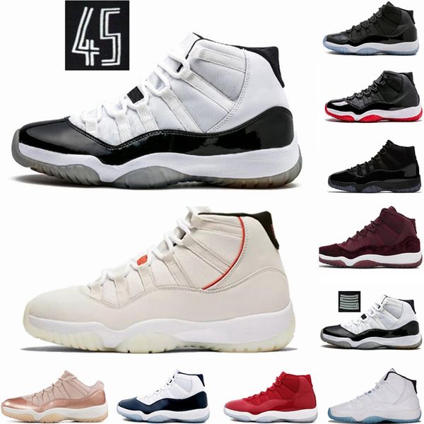 

bred 11 11s concord 45 space jam snakes mens basketball shoes heiress gamma blue snake skin hight low cut sports sneakers trainers