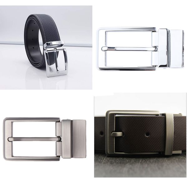 

100% brand new reversible alloy belt buckle single prong rectangular for men's 33-34 mm/1.3-1.34 inch wide belts, Black;brown
