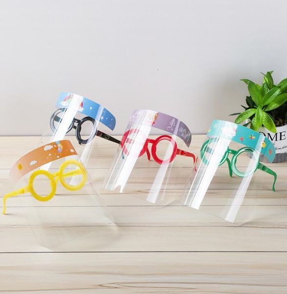 

anti-fog full cartoon face isolation shield kids protective masks transparent pet protection splash droplets head cover mask gga3519