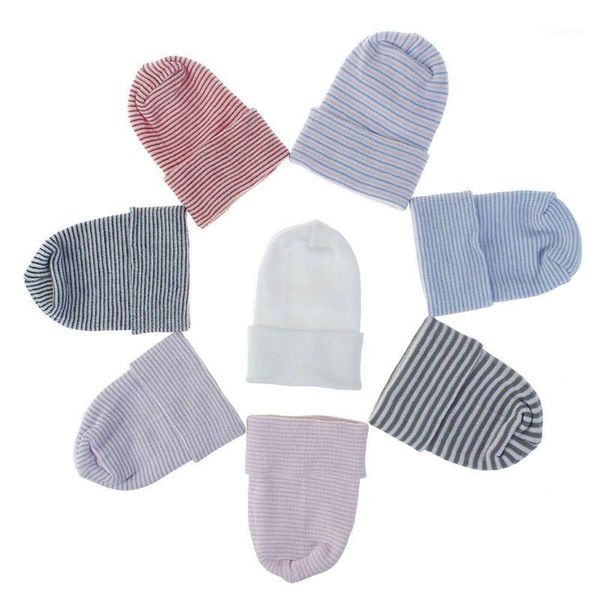 

1pc newborn baby hat and mitten set knit hat cap soft nursery beanie1, Yellow
