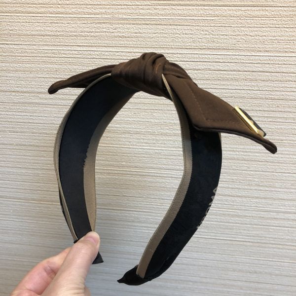 

2021 new style retro seiko to make knitted leather temperament bowtie hair hoop trendy hair ornaments