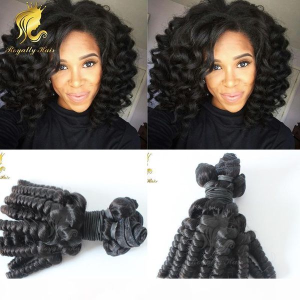 

funmi curl new fashion royalty hair weaves 3 pcs lot unprocessed human hair extensions fumi curly hair, Black
