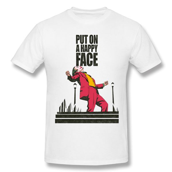 

sport 2020 new arrival happy face ofertas t-shirt 100% cotton joker dc crewneck tshirt round collar