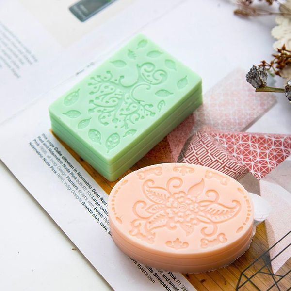 

6 grids sile soap mold with flower pattern diy handmade soap making tools food grade baking cake mold pudding can jllejx