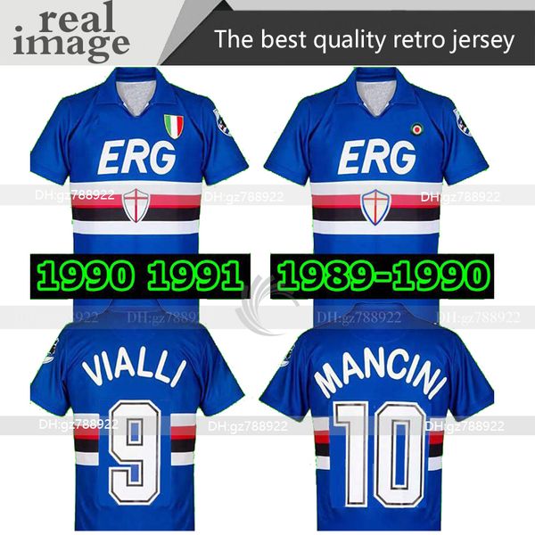 

1989 1990 90 91 sampdoria mancini vialli home soccer jersey 1990 1991 maglie da calcio 89 90 sampdoria retro vintage classic football shirt, Black;yellow
