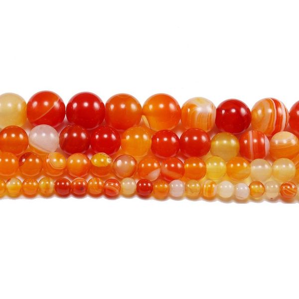 

4 6 8 10 12mm natural orange banded agat natural stone round beads for jewelry making diy bracelet necklace earring 1strand lot h jlljbx