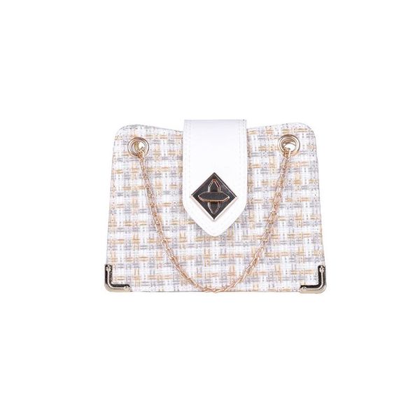 

2020 women's new fashion wild metal shoulder bag small square bag designer woman bolso mujer