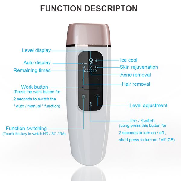 

ice cool 4in1 600000 pulsed ipl laser hair removal device permanent hair removal ipl laser epilator armpit hair removal machine