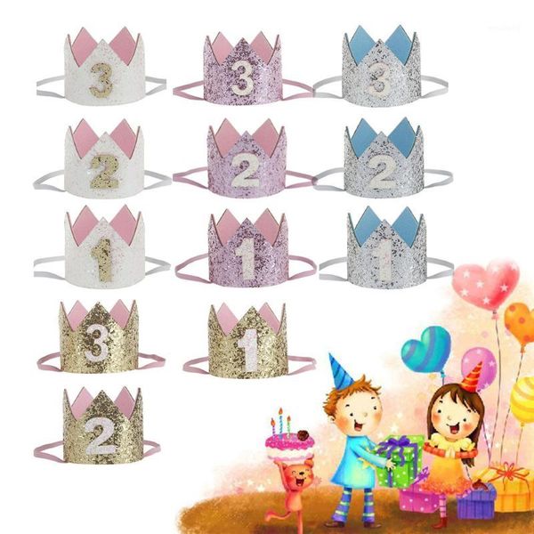 Chapéus de festa Crown de banda de cabelo coroa decoração de bebê infantil1