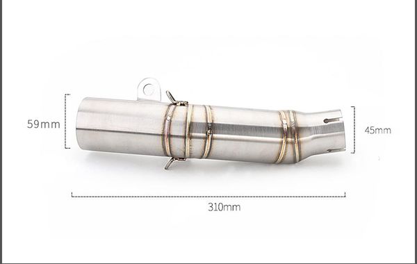 

motorcycle exhaust system r6 60mm pipe & middle link whole set for 2006-2021 year with db killer