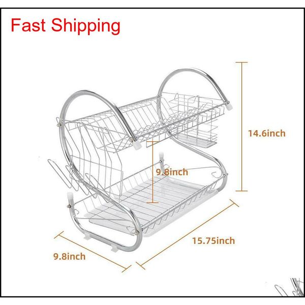 

2-tier multi-function stainless steel dish drying rack,cup qylhmk bdetoys