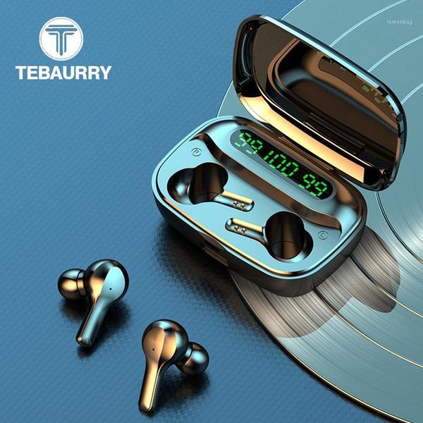 

tws 5.0 wireless bluetooth earphone touch control wireless headphone stereo sports waterproof headphones mini earbuds with mic1