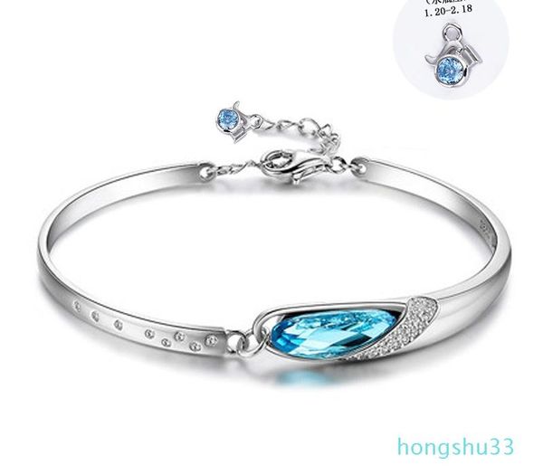 

горячие продажи двенадцать созвездие пара ювелирных изделий 925 silver11, Black