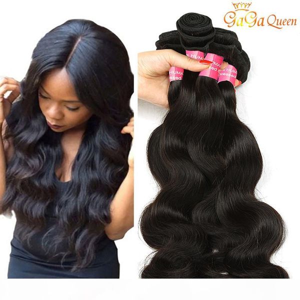 

wholesale 8a brazillian virgin hair body wave 3 bundles brazilian body wave hair human hair weave, Black