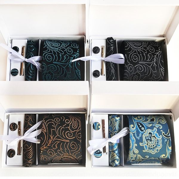 

s1wu linbaiway 8cm wide necktie solid ties for wedding men polyester yellow tie business box man bowtie shirt accessories custom logo, Black;blue