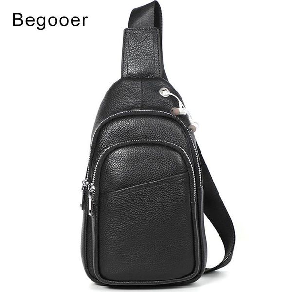 

small shoulder bag genuine leather men messenger bags male waterproof sling chest bag 2020 new bagpack men cross body bags