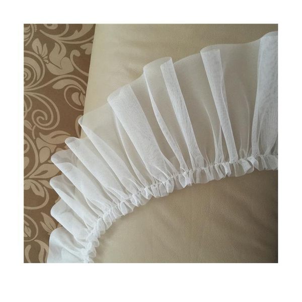 

2mts density mesh ruffle lace fabric trimming sewing ribbon for applique dress accessaries diy doll skirt cuffs decorati sqcaao