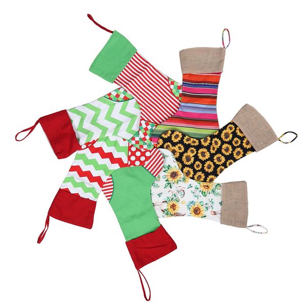 

comfortable national n1495 cactus daisy style striped fashion christmas socks santa claus gift christmas decoration christmas bag